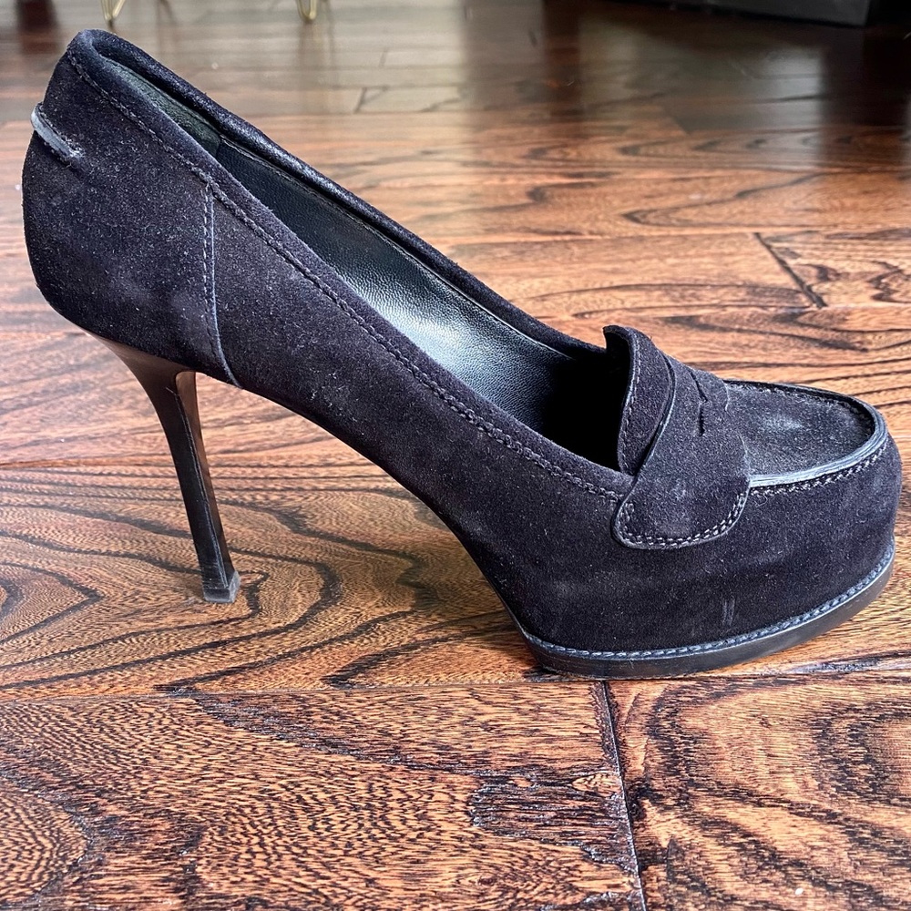 YSL Black Slip-On Heels